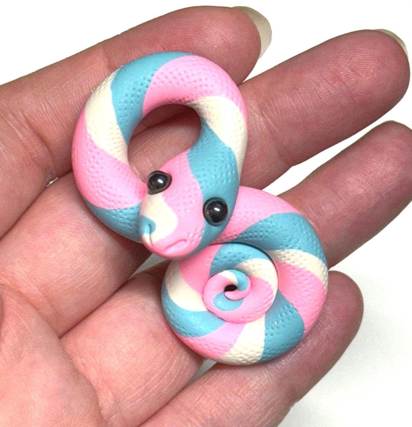 Trans Pride Snake LGBTQIA Flag Handmade Sculpture