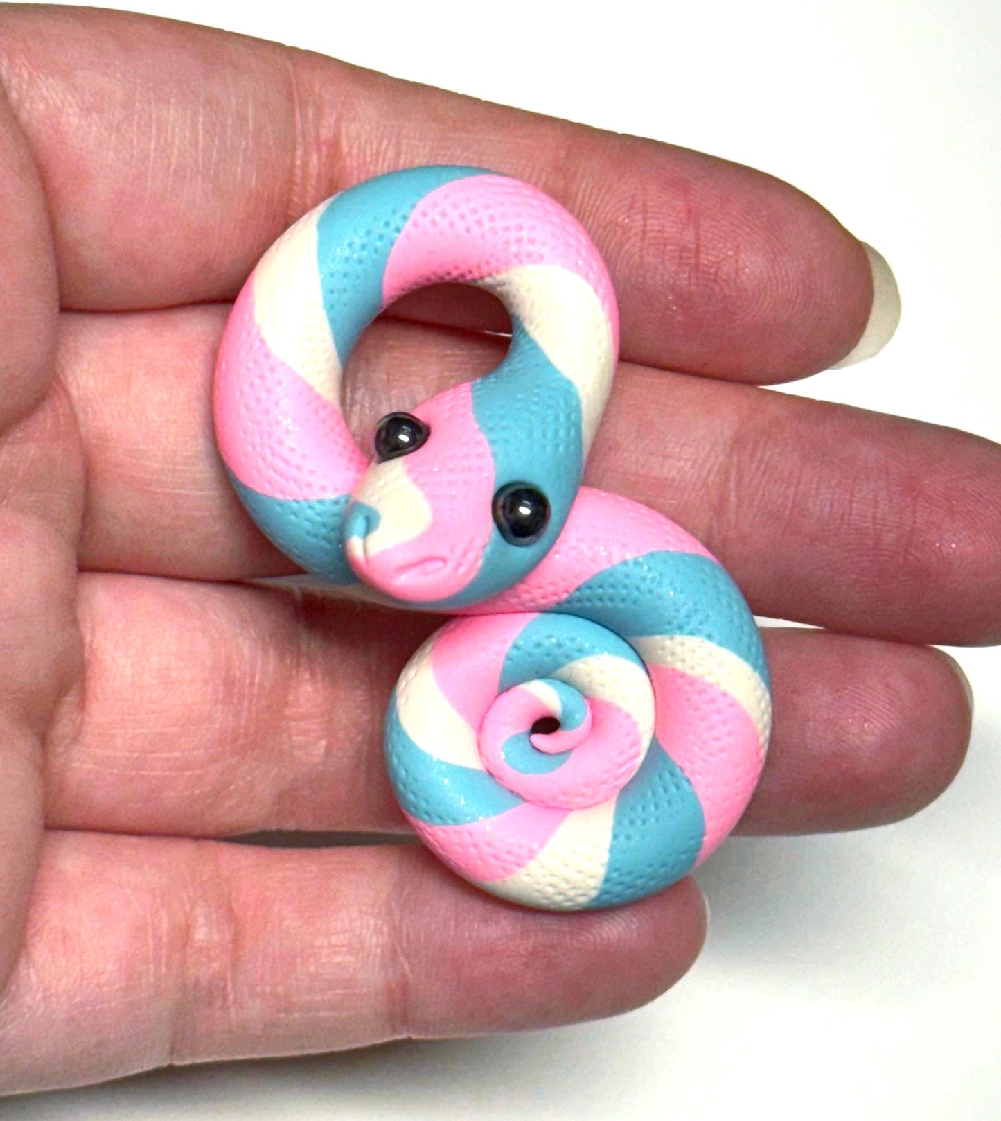 Trans Pride Snake LGBTQIA Flag Handmade Sculpture