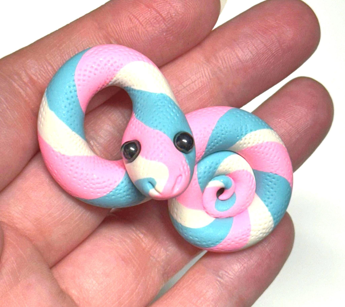 Trans Pride Snake LGBTQIA Flag Handmade Sculpture