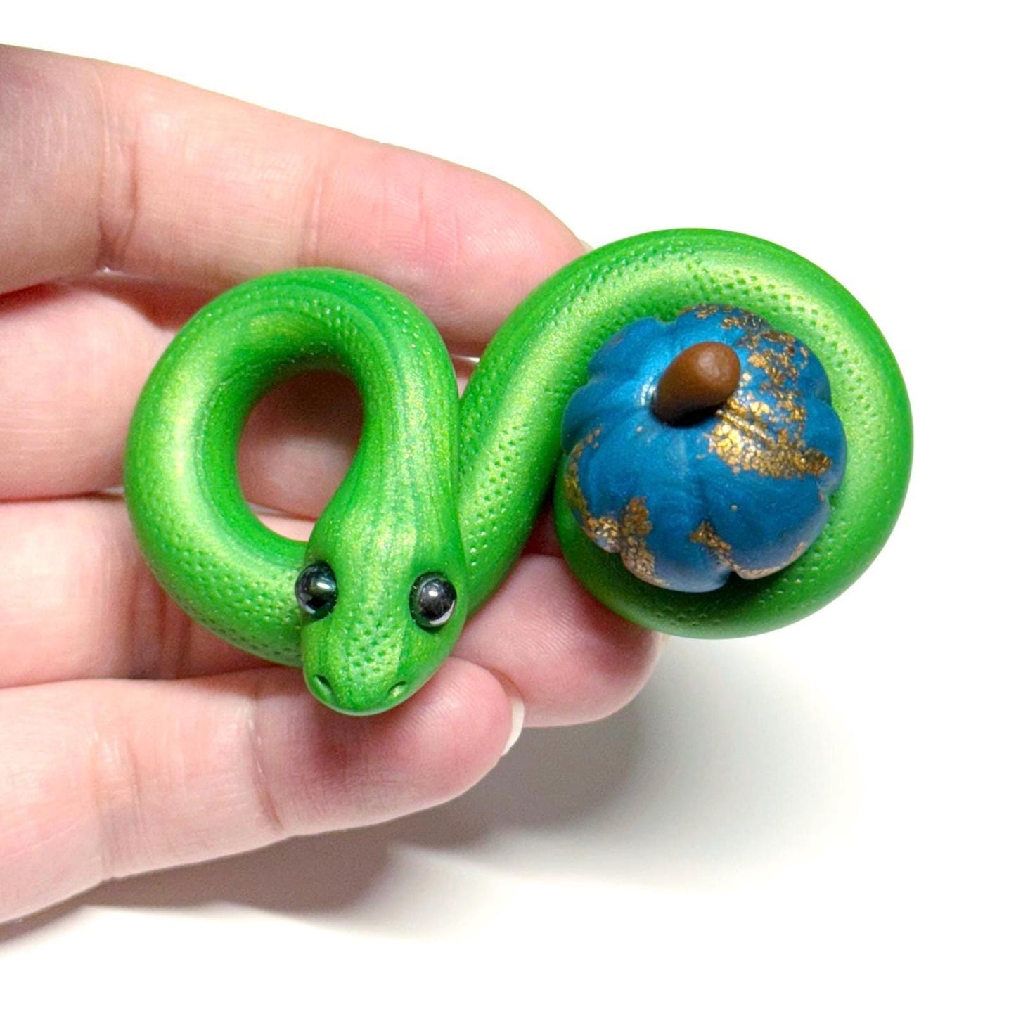 Pumpkin Cuddling Snakes Handmade Sculpture Choose your favorite