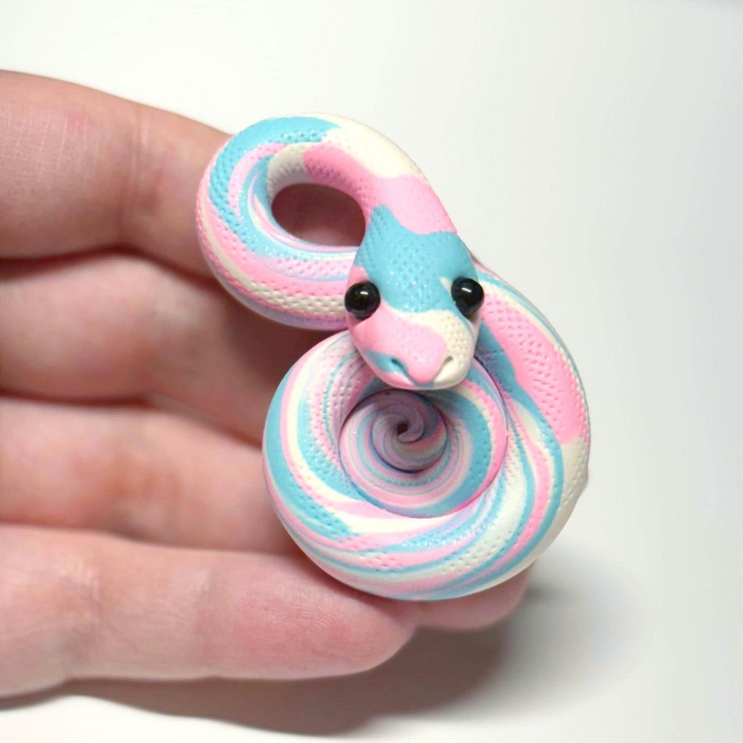 Trans Pride Snake LGBTQIA Flag Handmade Sculpture