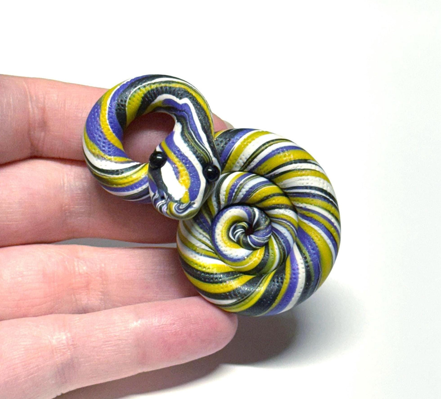 Pride Snakes Nonbinary Enby LGBTQIA Flag Handmade Sculpture Choose your favorite option