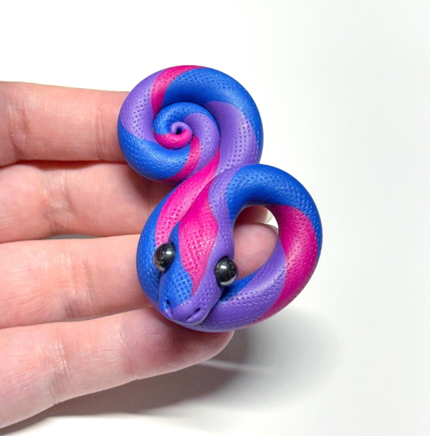 Bi Bisexual Pride Snakes LGBTQIA Flag Handmade Sculpture Choose your favorite option