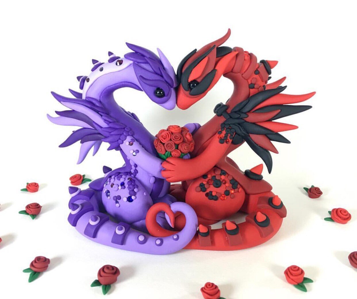 Custom Dragon Wedding Cake Topper made to order bespoke fantasy