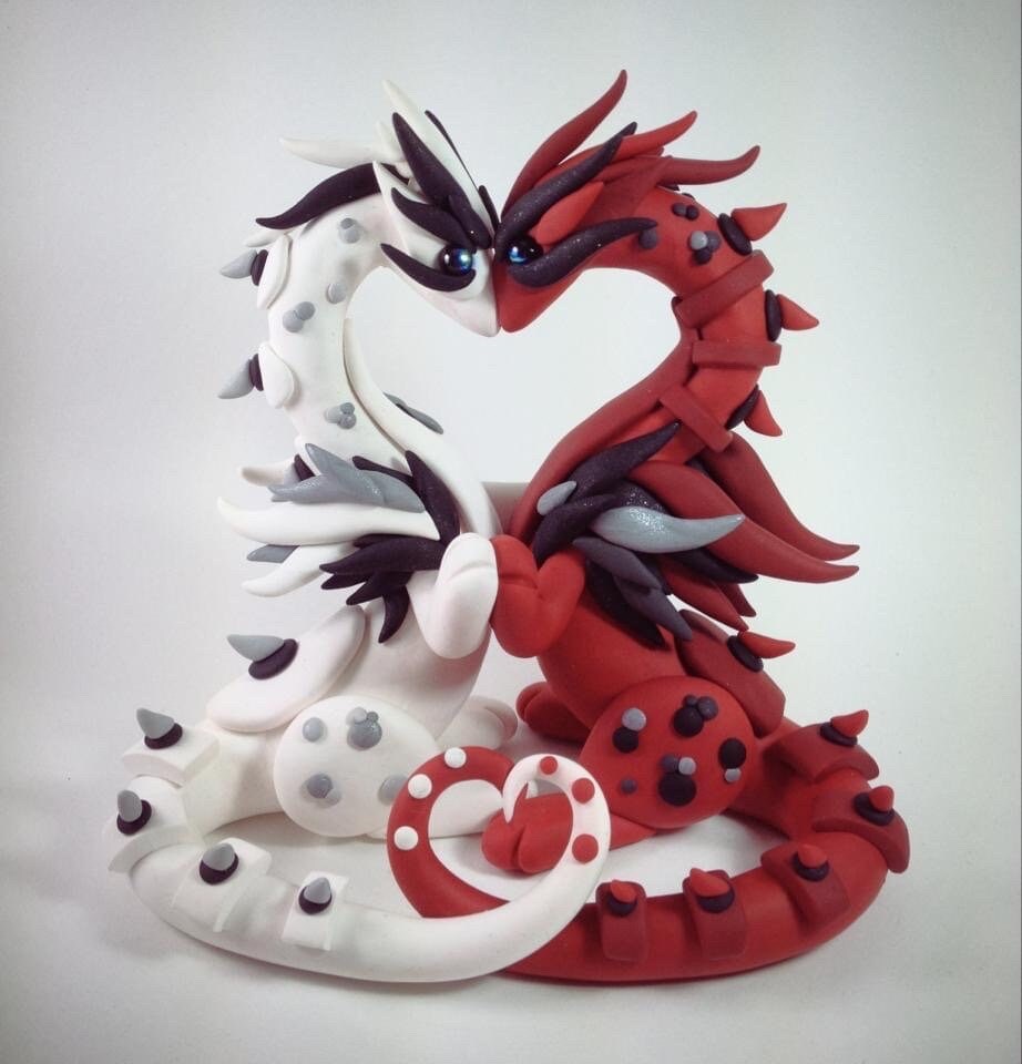 Custom Dragon Wedding Cake Topper made to order bespoke fantasy