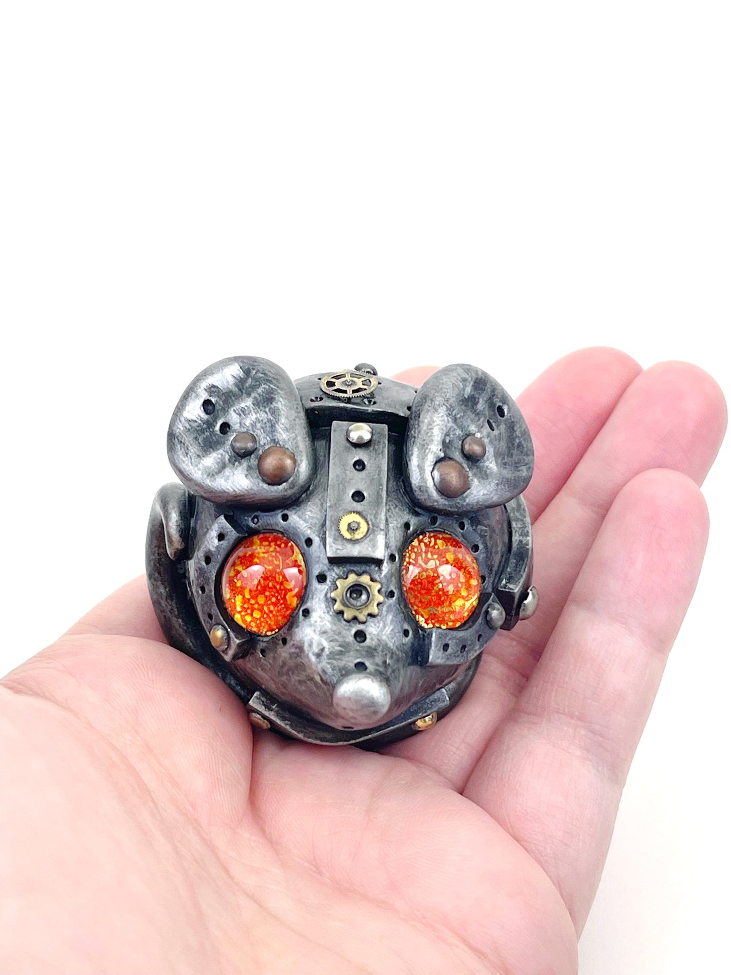 Handmade Steampunk mouse sculpture one of a kind ooak