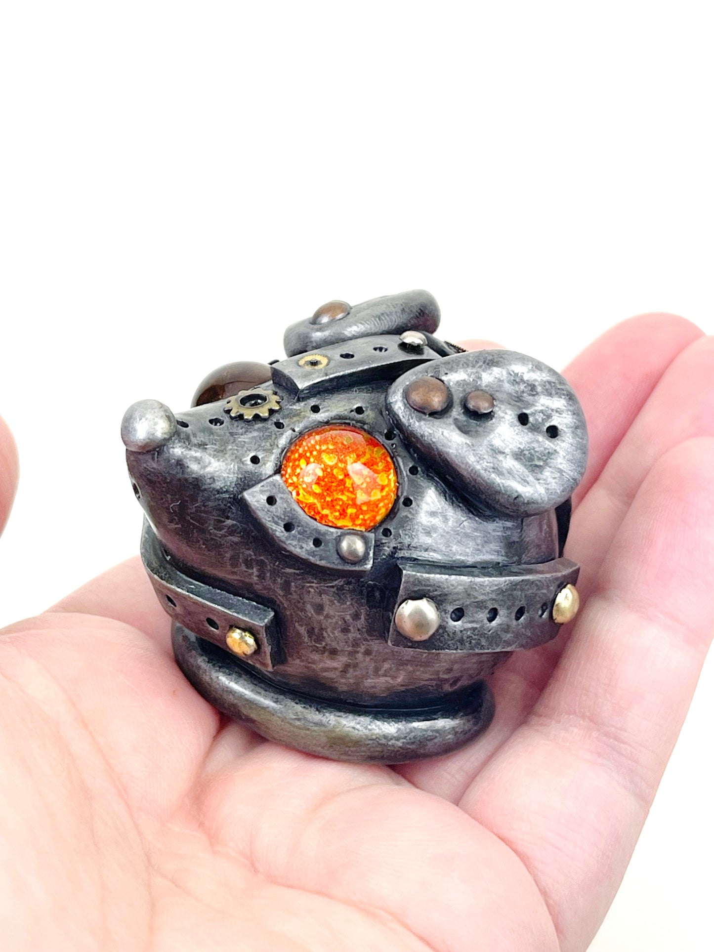 Handmade Steampunk mouse sculpture one of a kind ooak