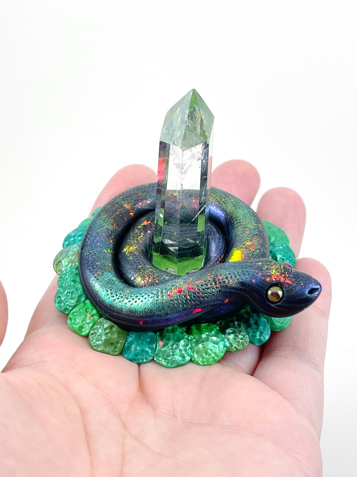 Custom Crystal Snake Ring Holder