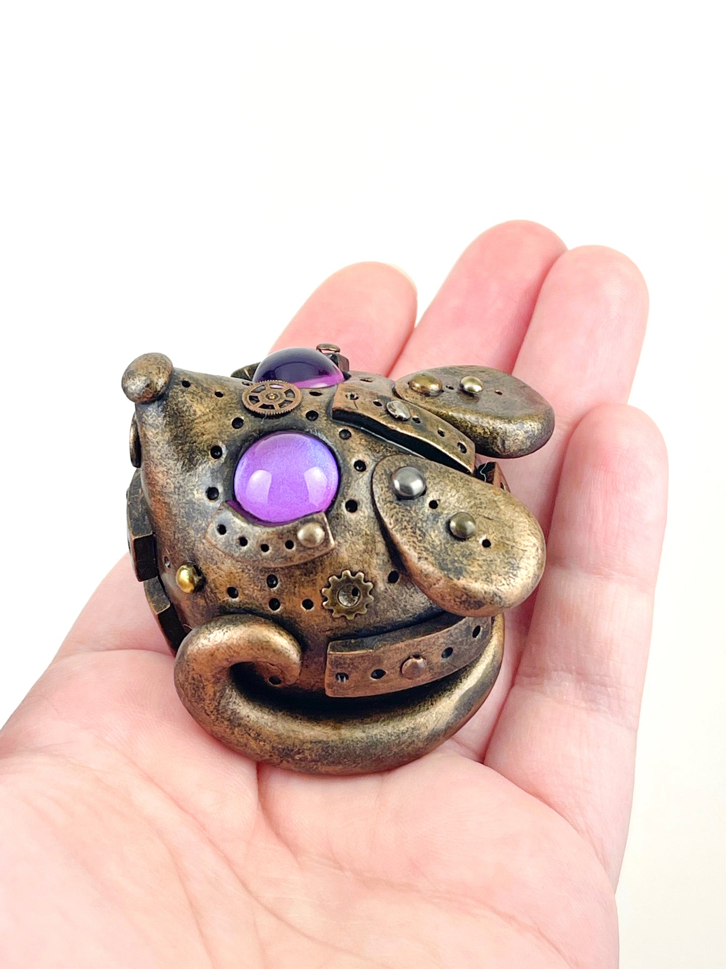 Handmade Steampunk mouse sculpture one of a kind ooak