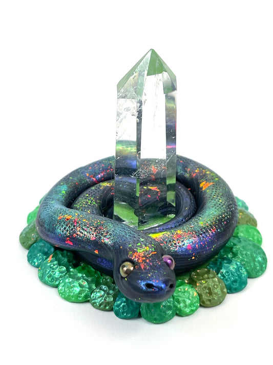 Custom Crystal Snake Ring Holder