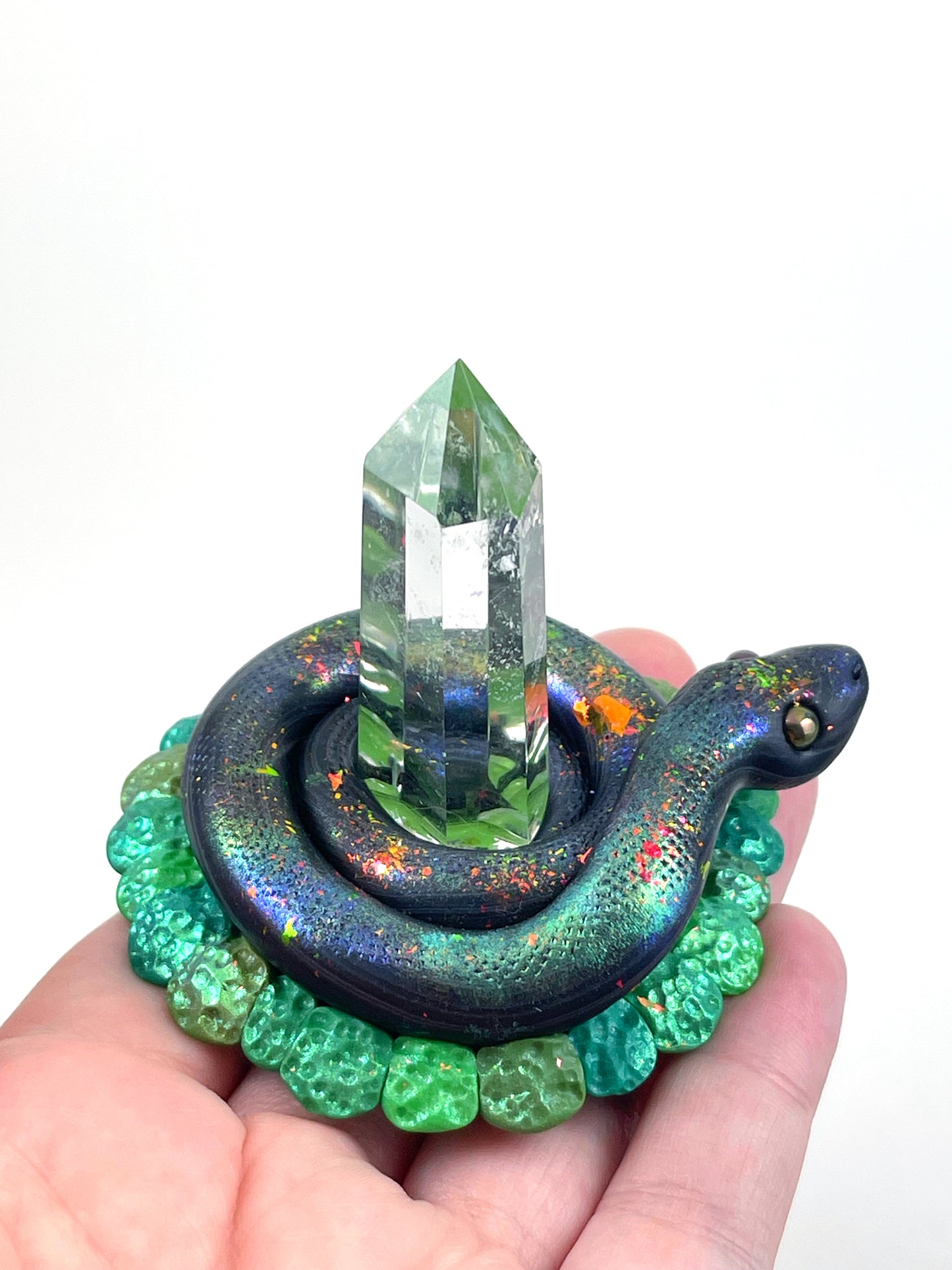 Custom Crystal Snake Ring Holder