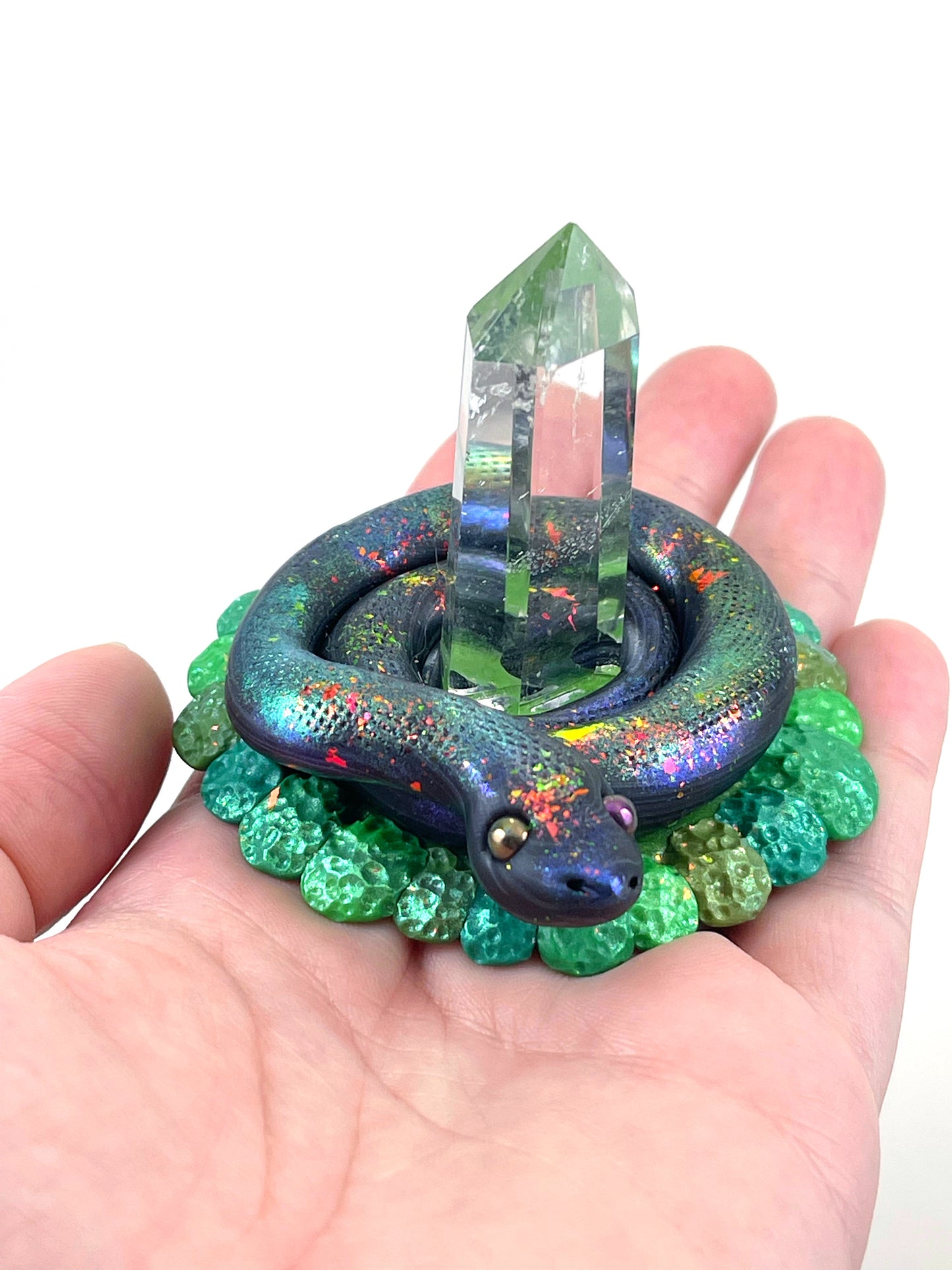 Custom Crystal Snake Ring Holder