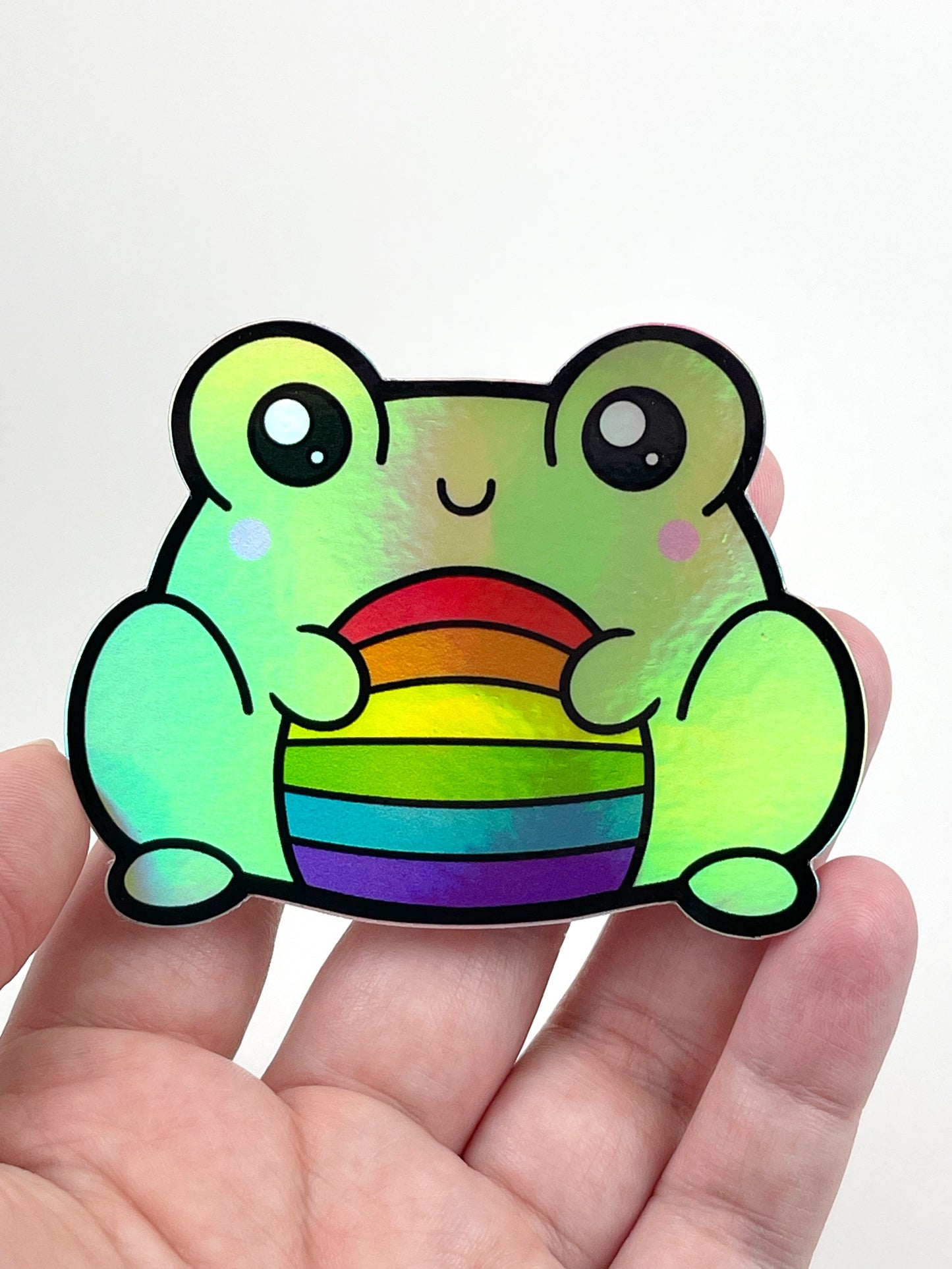 Autocollant holographique Froggy Pride