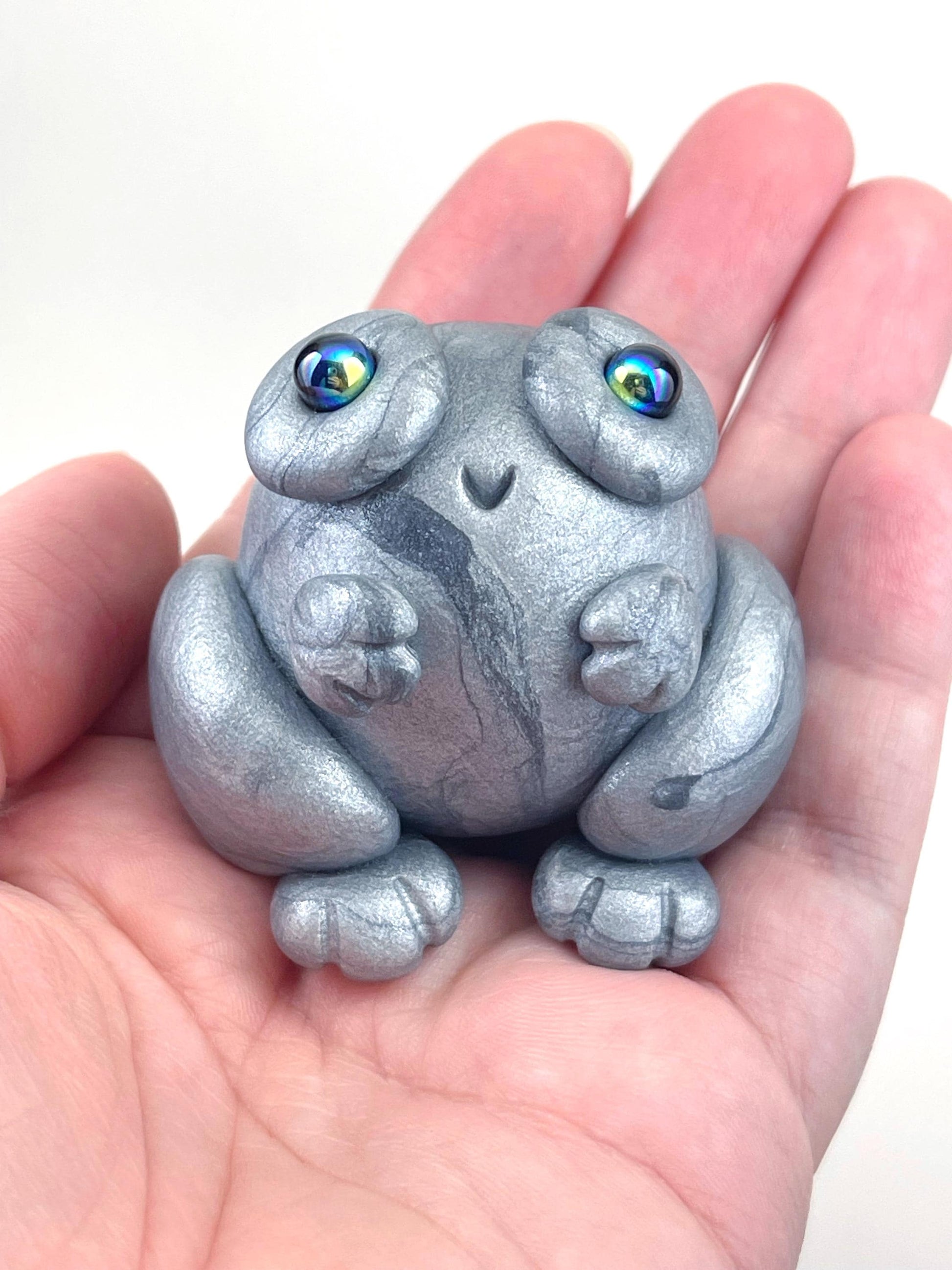 Handmade frog sculpture one of a kind ooak