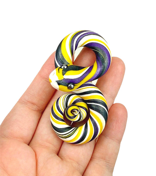 Non Binary Pride Snake LGBTQIA Flag Handmade Sculpture
