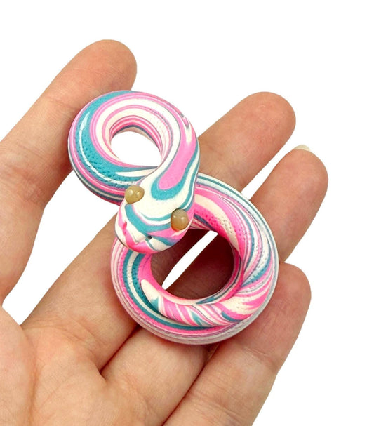 Trans Pride Snake LGBTQIA Flag Handmade Sculpture