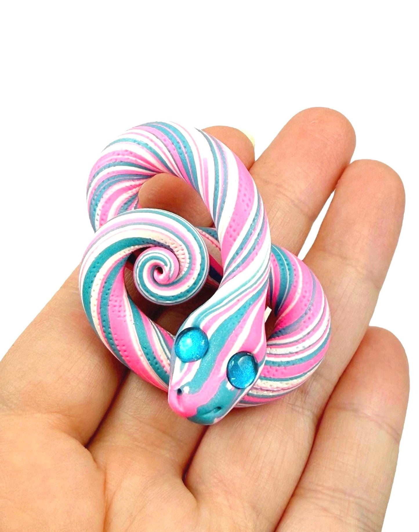 Trans Pride Snake LGBTQIA Flag Handmade Sculpture