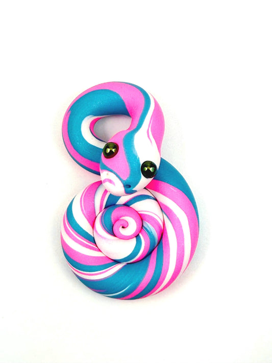Trans Pride Snake LGBTQIA Flag Handmade Sculpture