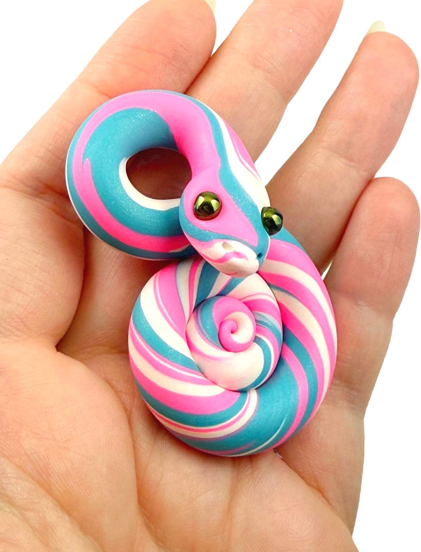 Trans Pride Snake LGBTQIA Flag Handmade Sculpture