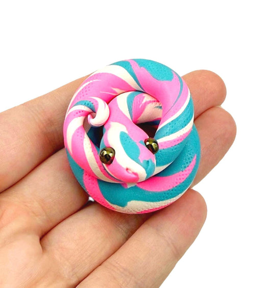 Trans Pride Snake LGBTQIA Flag Handmade Sculpture