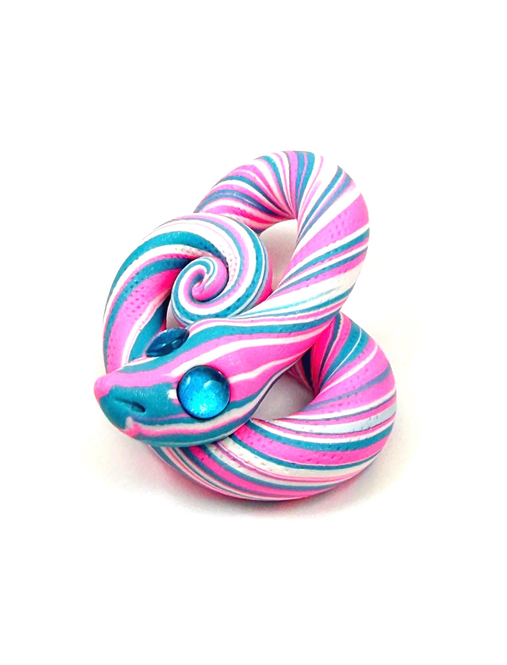 Trans Pride Snake LGBTQIA Flag Handmade Sculpture