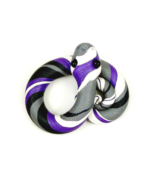 Asexual demisexual Pride Snake LGBTQIA Flag Handmade Sculpture