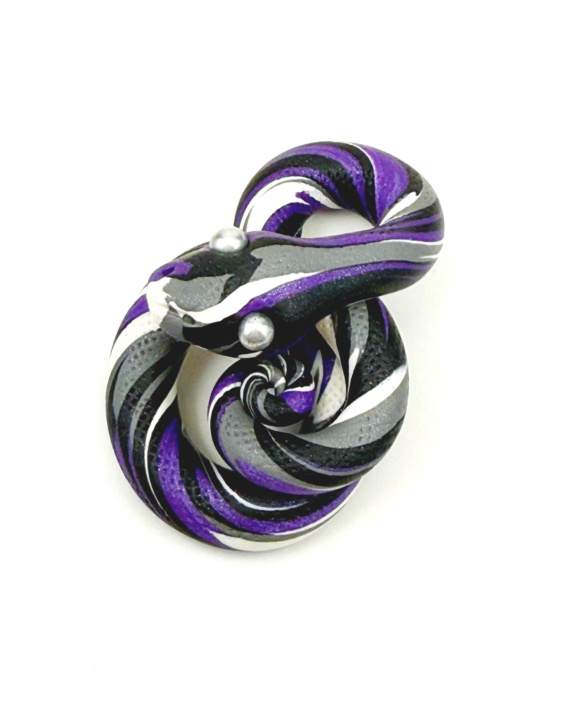Asexual demisexual Pride Snake LGBTQIA Flag Handmade Sculpture