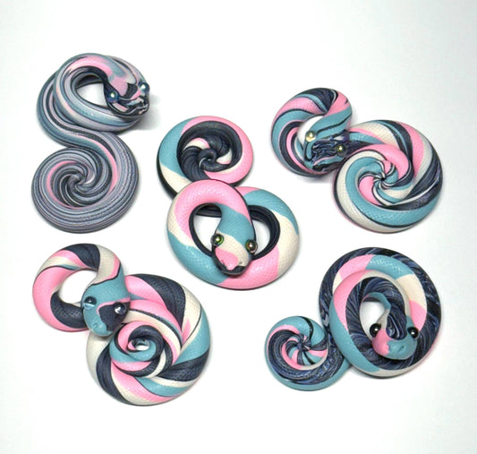 Galaxy Trans Pride Snake LGBTQIA Flag Handmade Sculpture Choose your favorite