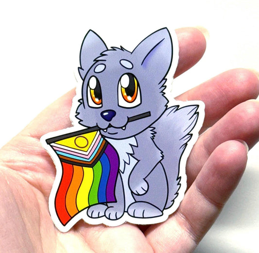 Pride-imals Wolf Furry Lgbtqia Pride Sticker 3 inch