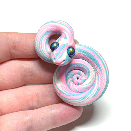 Trans Pride Snake LGBTQIA Flag Handmade Sculpture