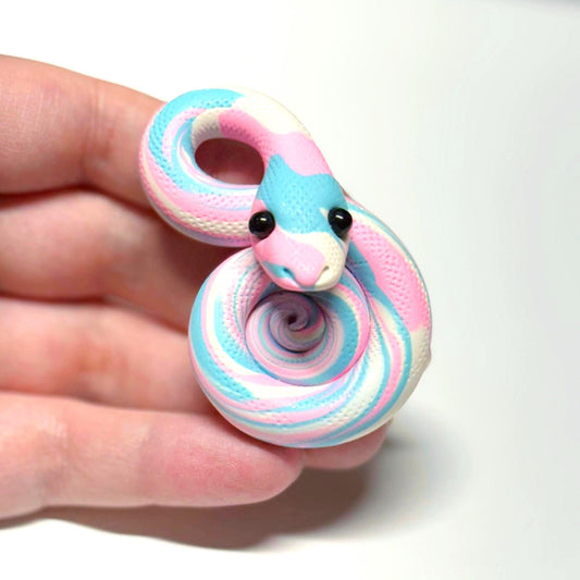 Trans Pride Snake LGBTQIA Flag Handmade Sculpture