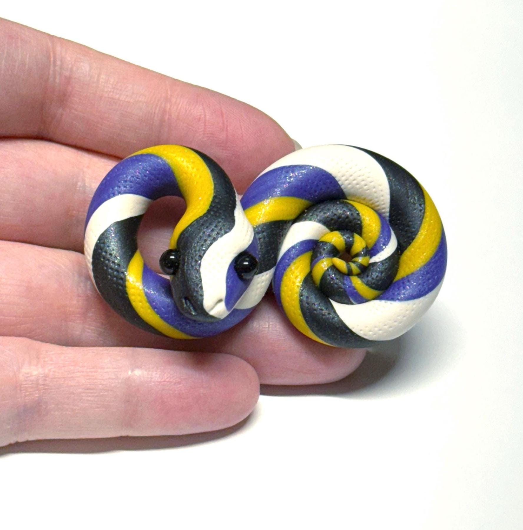 Pride Snakes Nonbinary Enby LGBTQIA Flag Handmade Sculpture Choose your favorite option