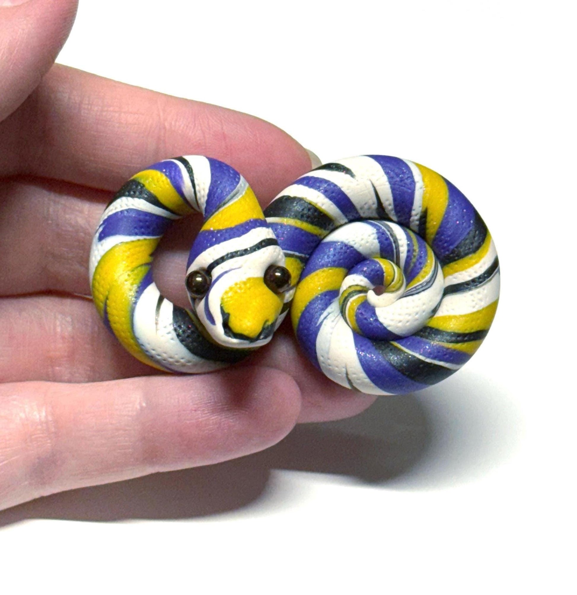 Pride Snakes Nonbinary Enby LGBTQIA Flag Handmade Sculpture Choose your favorite option