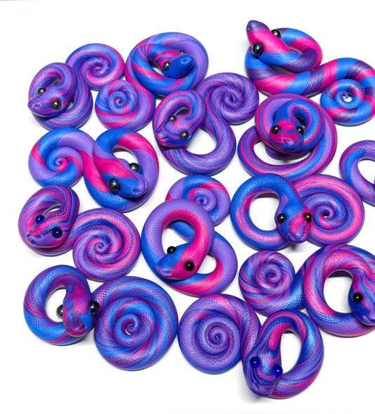 Pride Snakes Bi Bisexual LGBTQIA Flag Handmade Sculpture Choose your favorite option