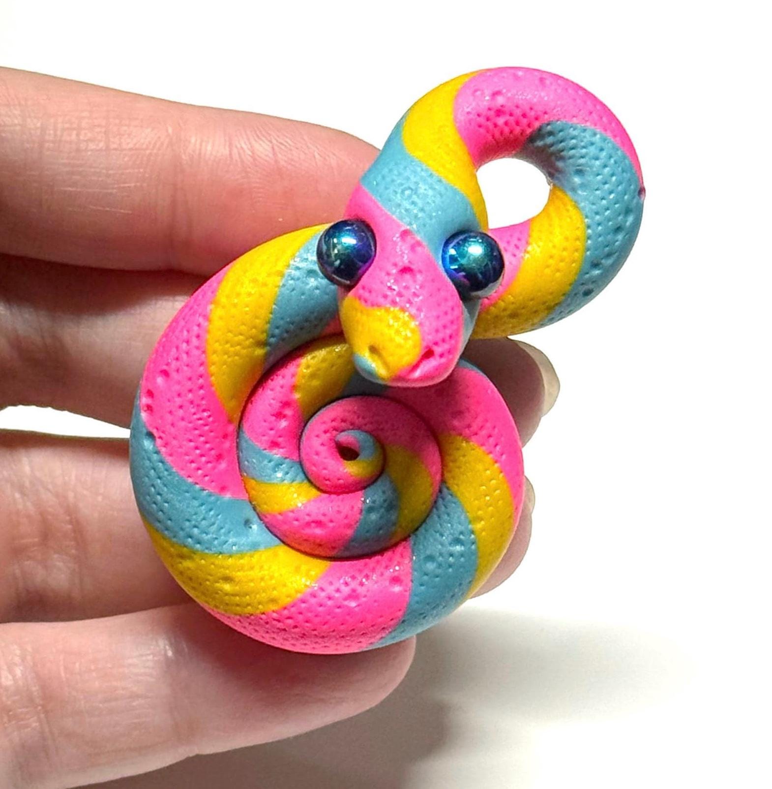 Pansexual Pan Pride Snakes LGBTQIA Flag Handmade Sculpture Choose your favorite option