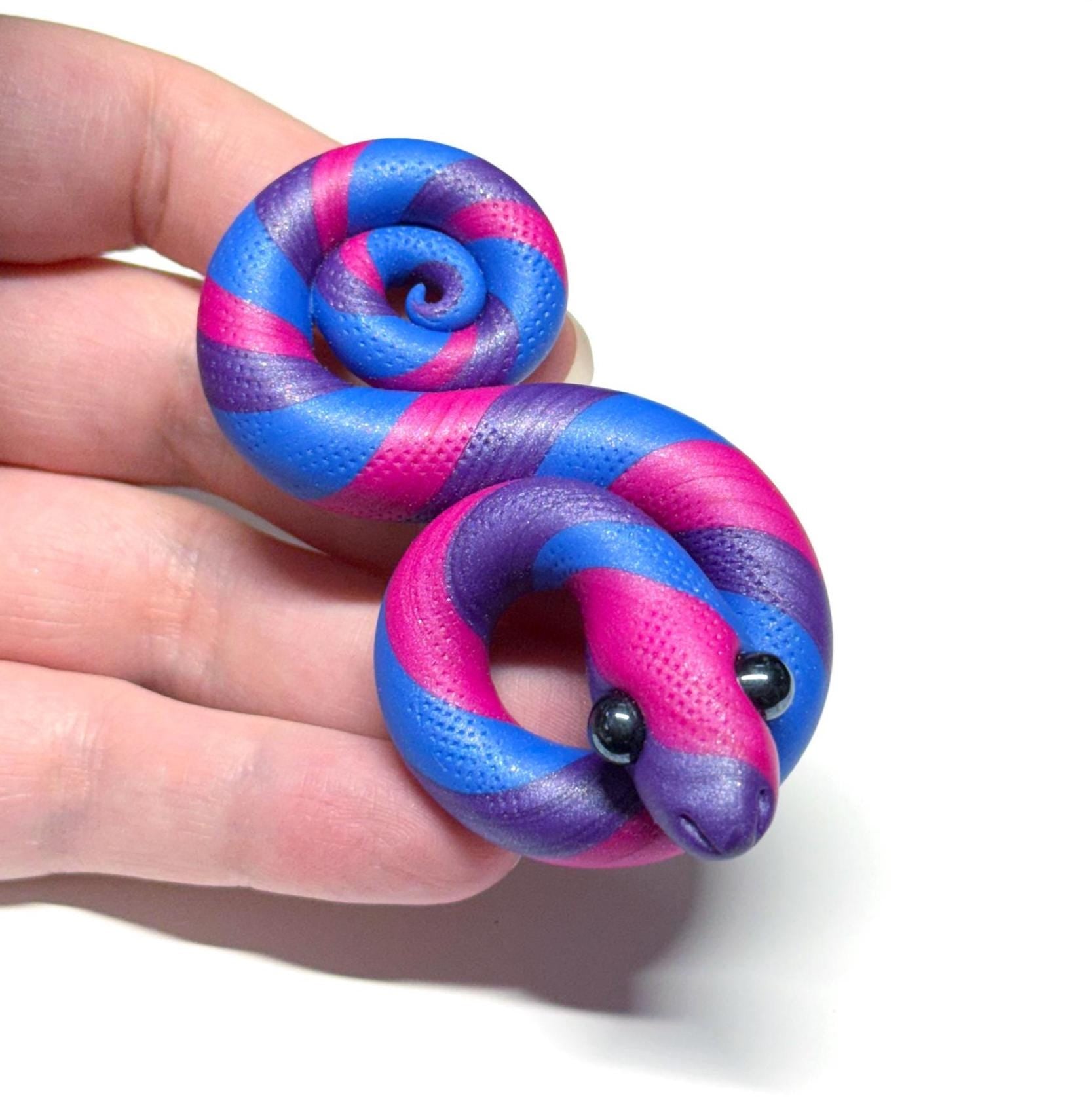 Bi Bisexual Pride Snakes LGBTQIA Flag Handmade Sculpture Choose your favorite option