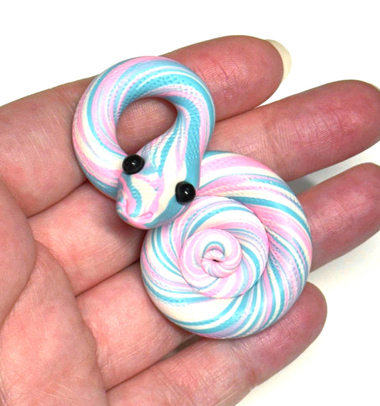 Trans Pride Snake LGBTQIA Flag Handmade Sculpture