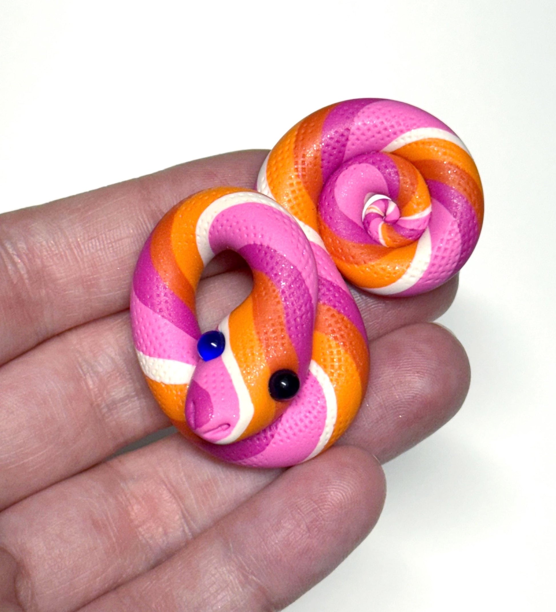 Lesbian Pride Snakes LGBTQIA Flag Handmade Sculpture Choose your favorite option