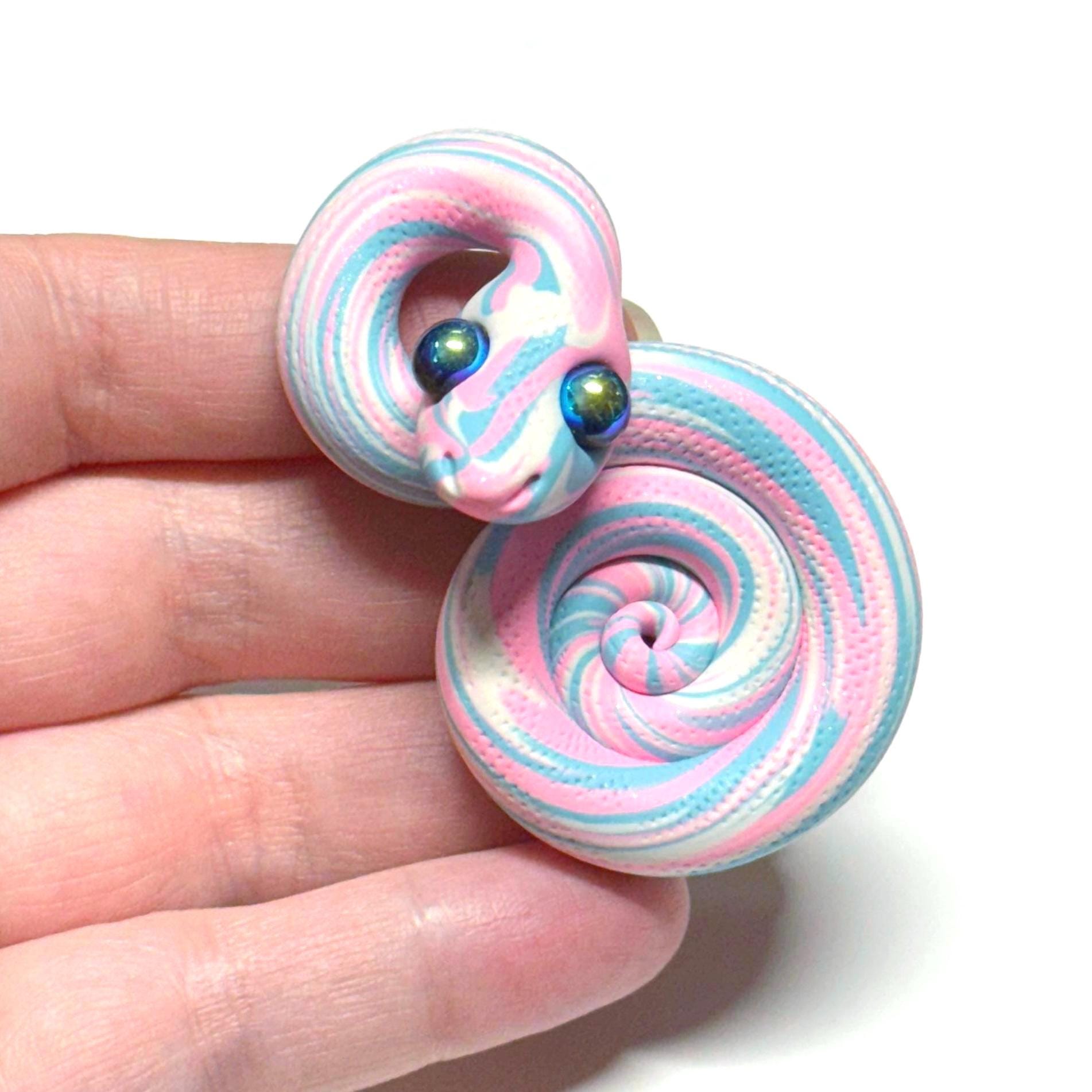 Trans Pride Snake LGBTQIA Flag Handmade Sculpture