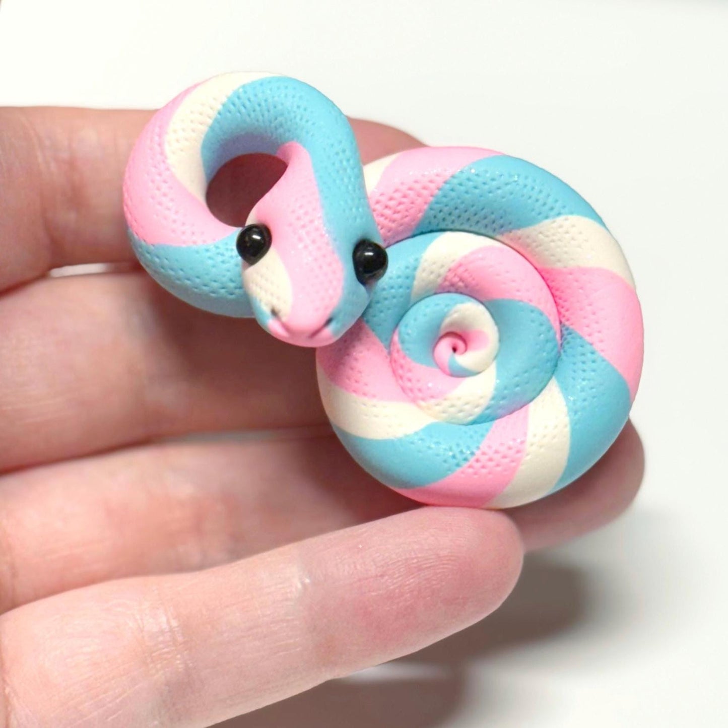 Trans Pride Snake LGBTQIA Flag Handmade Sculpture