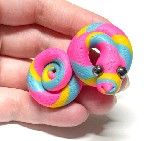 Pansexual Pan Pride Snakes LGBTQIA Flag Handmade Sculpture Choose your favorite option