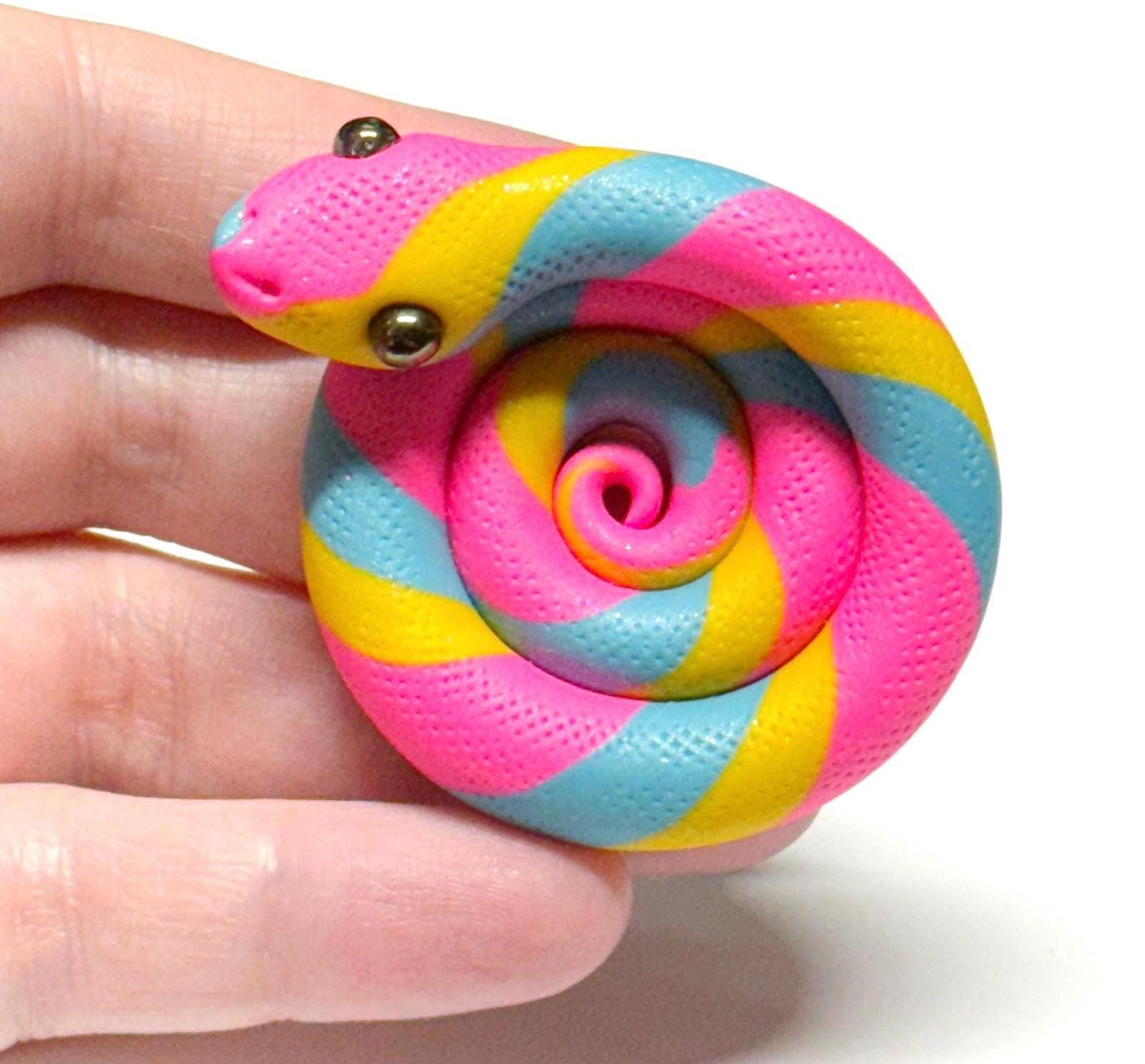 Pansexual Pan Pride Snakes LGBTQIA Flag Handmade Sculpture Choose your favorite option