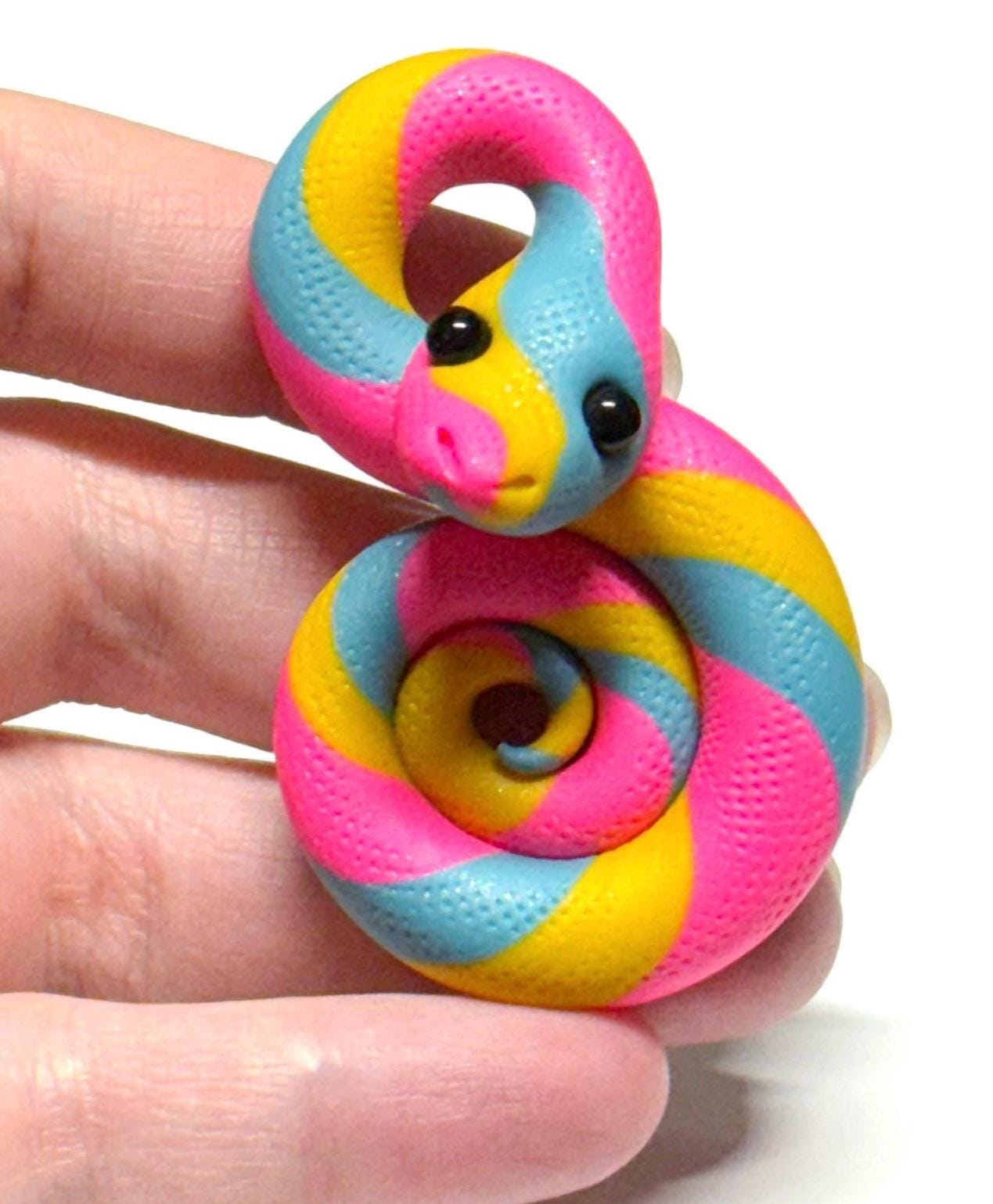 Pansexual Pan Pride Snakes LGBTQIA Flag Handmade Sculpture Choose your favorite option
