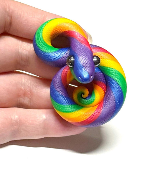 Pride Snakes LGBTQIA Rainbow Flag Handmade Sculpture Choose your favorite option