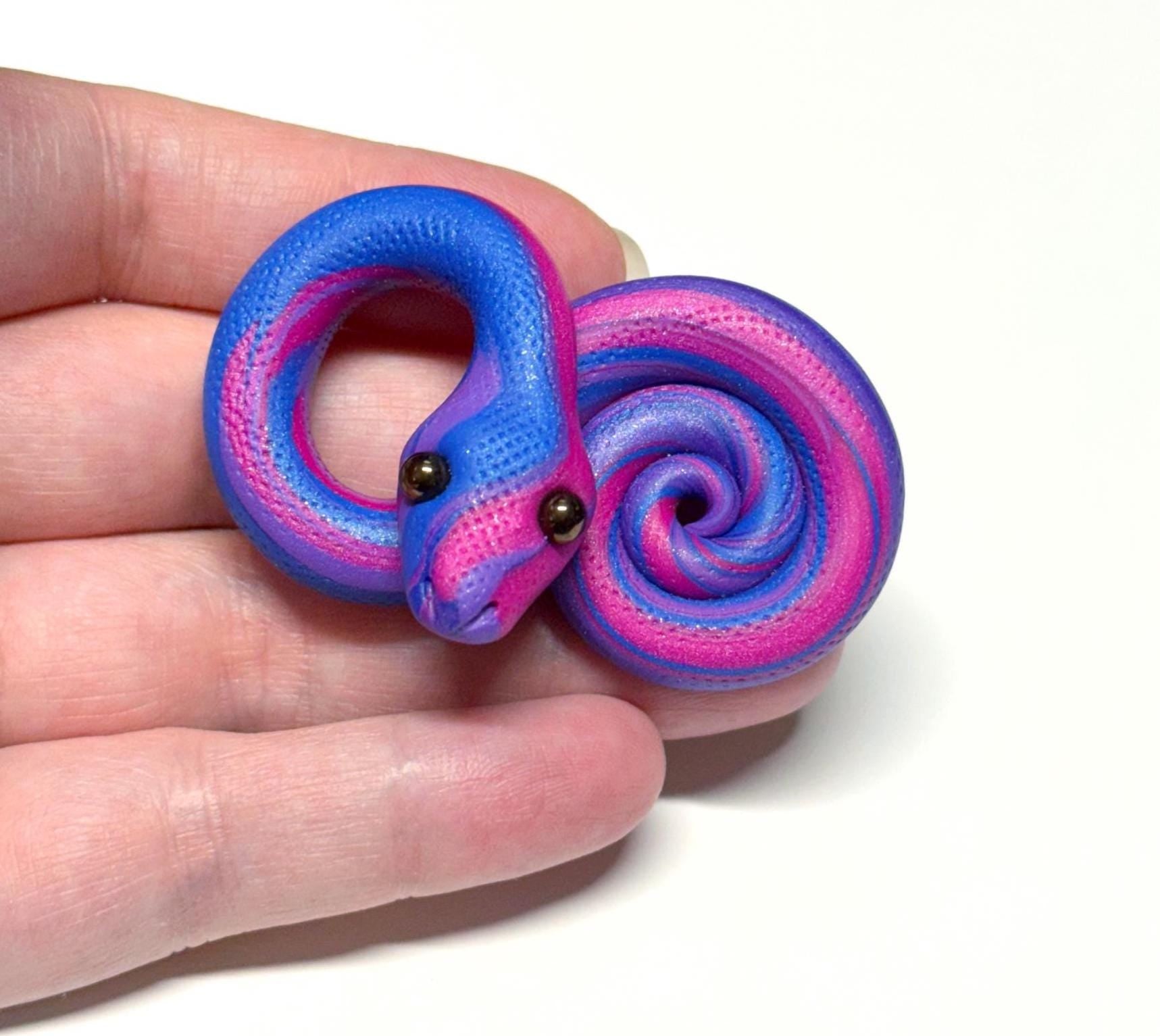 Bi Bisexual Pride Snakes LGBTQIA Flag Handmade Sculpture Choose your favorite option