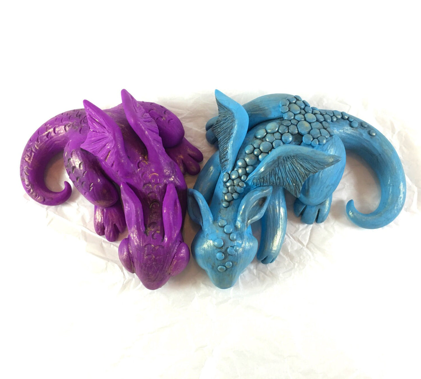 Custom Cuddling Dragons Wedding Cake Topper