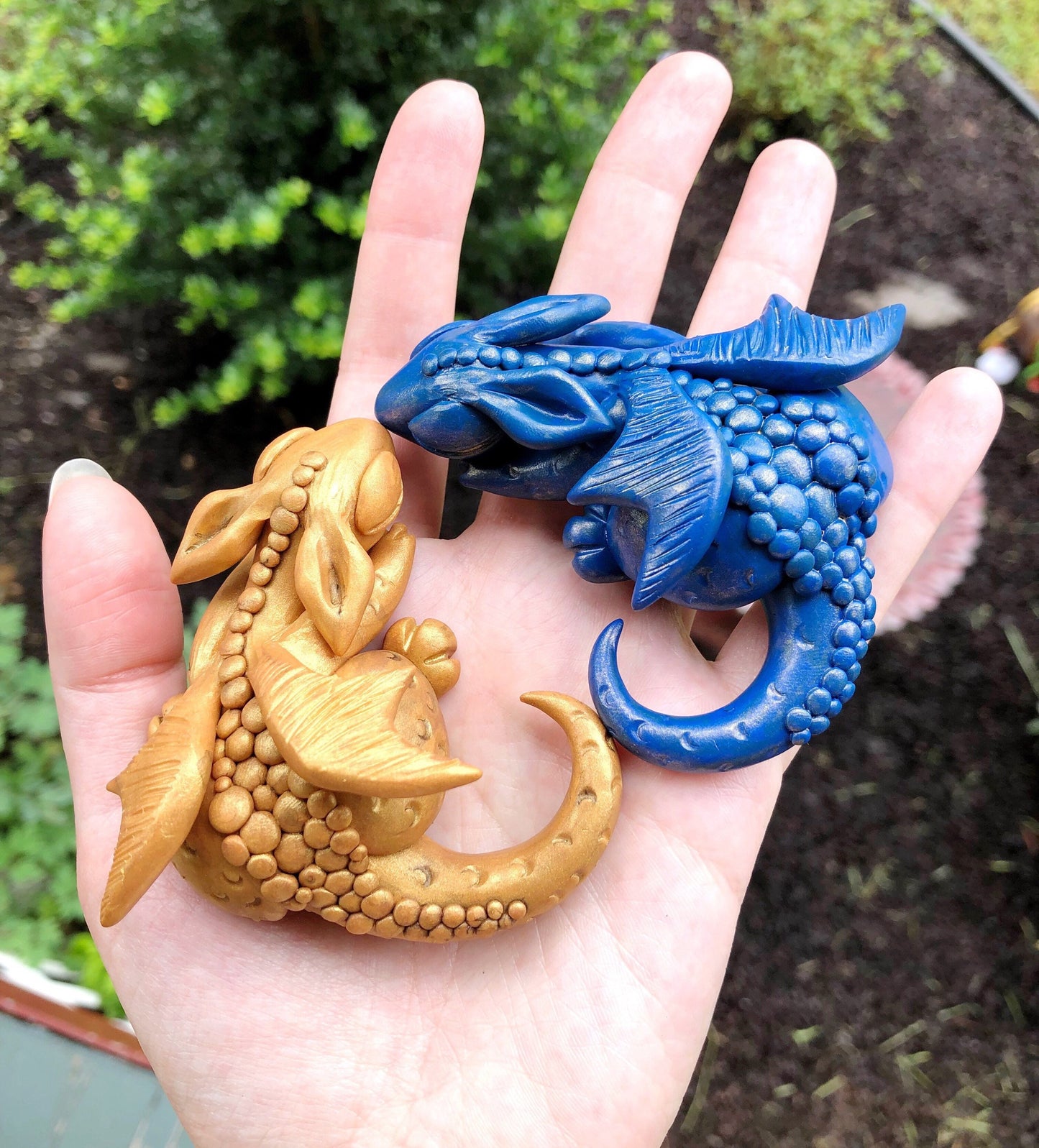 Custom Cuddling Dragons Wedding Cake Topper