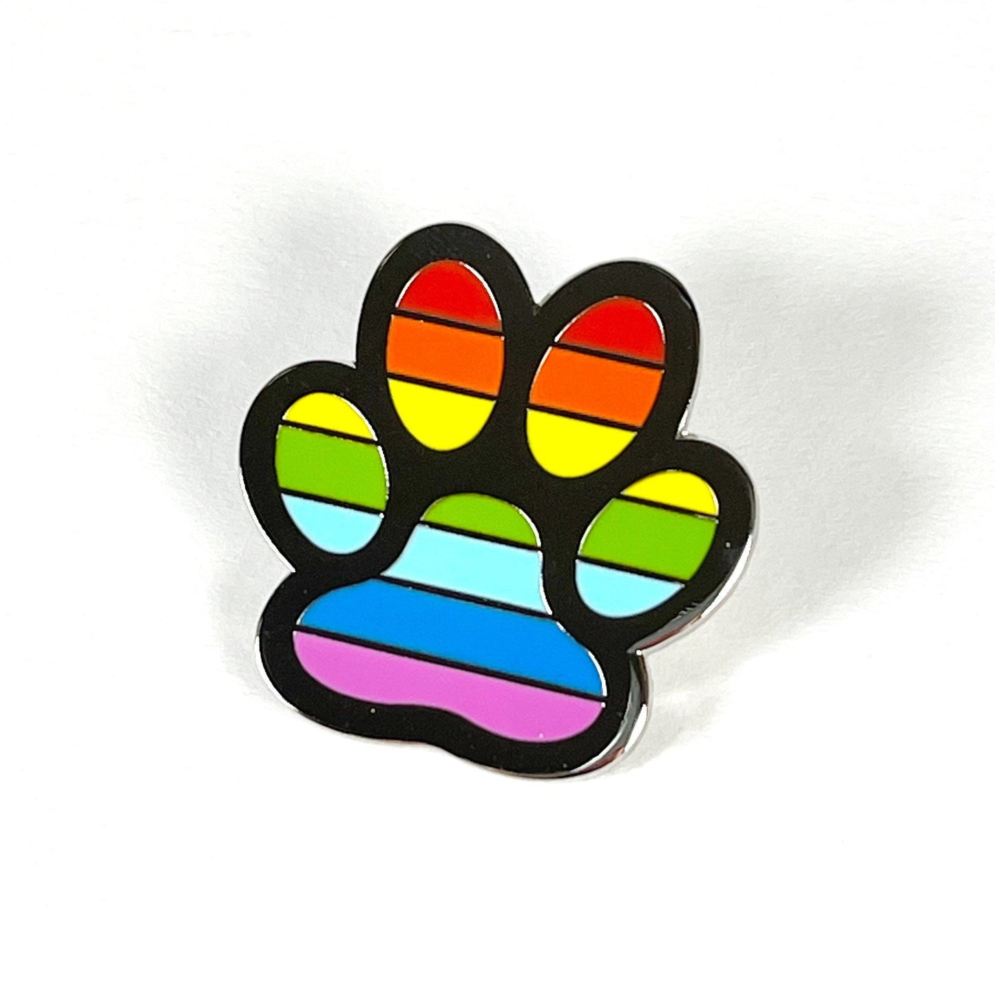 Paw Pride Rainbow Enamel Pin Donation to TNR animal rescue