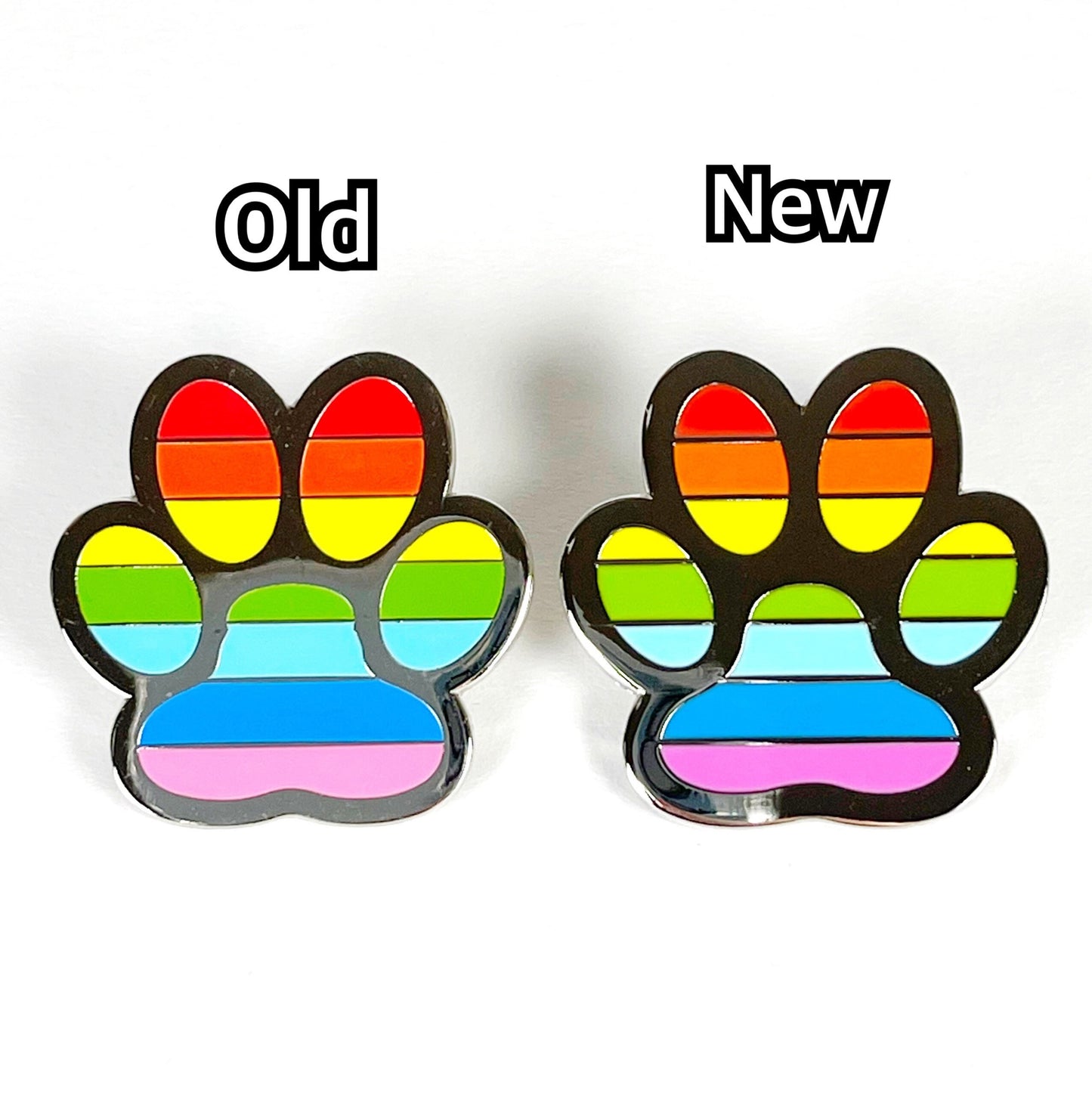 Paw Pride Rainbow Enamel Pin Donation to TNR animal rescue