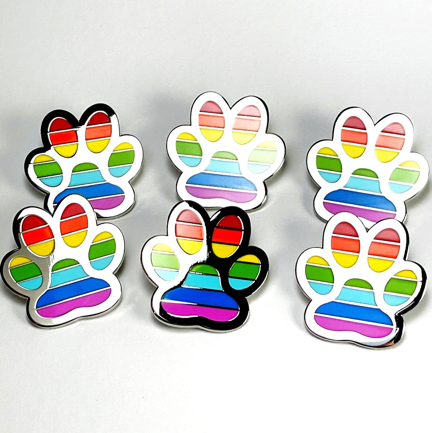 Paw Pride Rainbow Enamel Pin Donation to TNR animal rescue